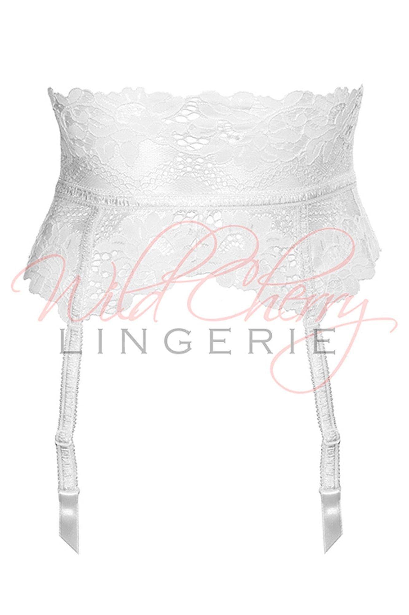 Daniella White Collection Suspender Belt VIPA Lingerie, Suspender Belts & Garter Leg, VIPA Lingerie - Wild Cherry Lingerie