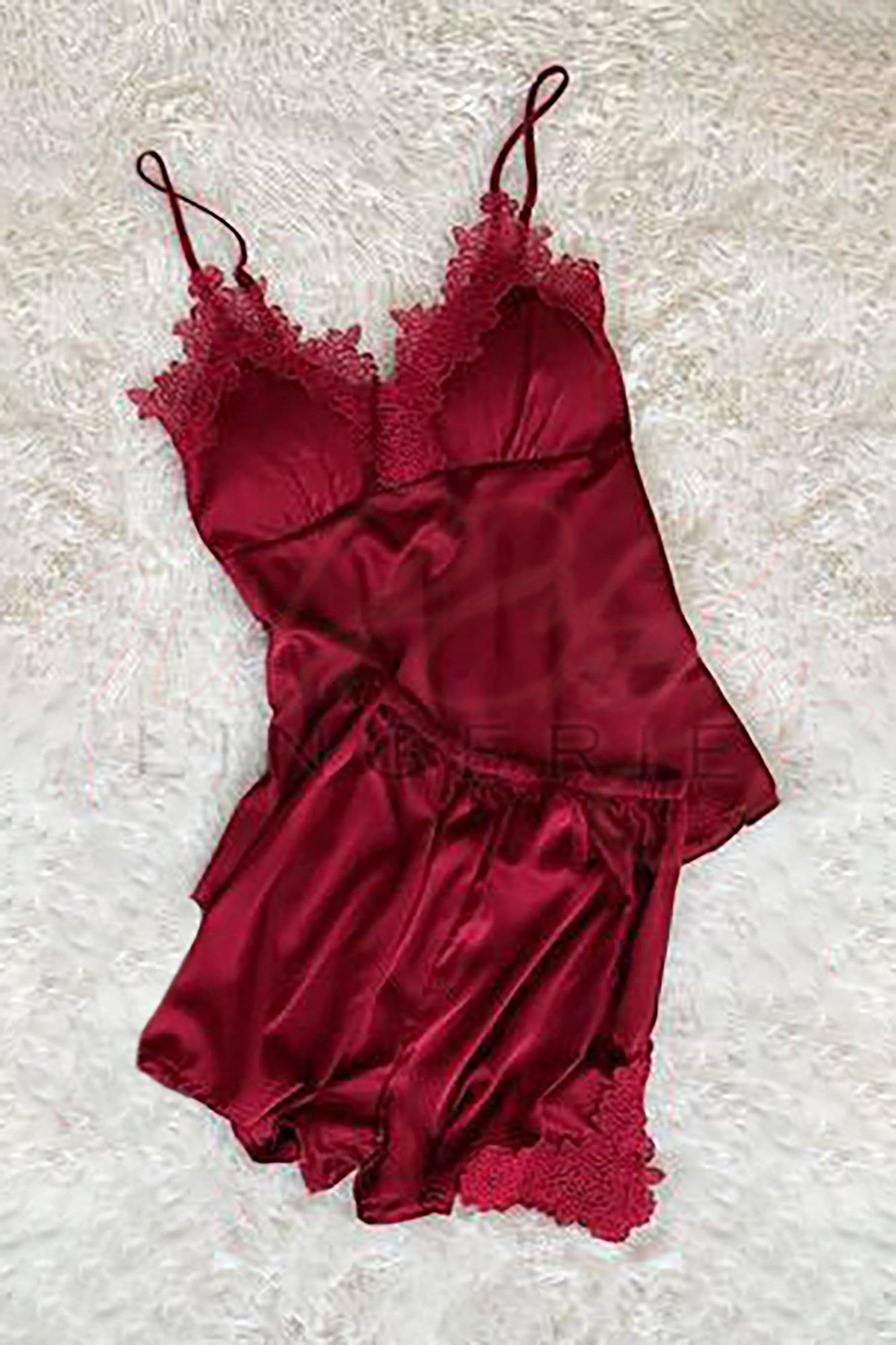 Red Camisole and Shorts Set, Sleepwear & Robes, Unbranded - Wild Cherry Lingerie