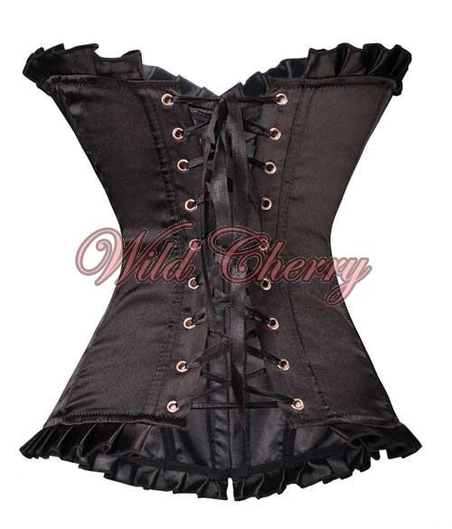 Ruffled Overbust Corset, Corsets & Bustiers, Wild Cherry Lingerie - Wild Cherry Lingerie