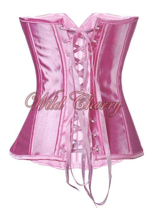 Satin Corset with Black Roses, Corsets & Bustiers, Wild Cherry Lingerie - Wild Cherry Lingerie