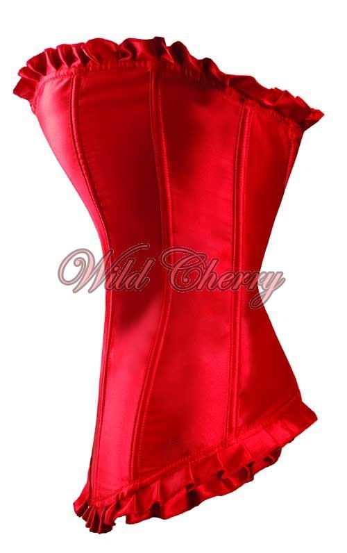 Ruffled Overbust Corset, Corsets & Bustiers, Wild Cherry Lingerie - Wild Cherry Lingerie