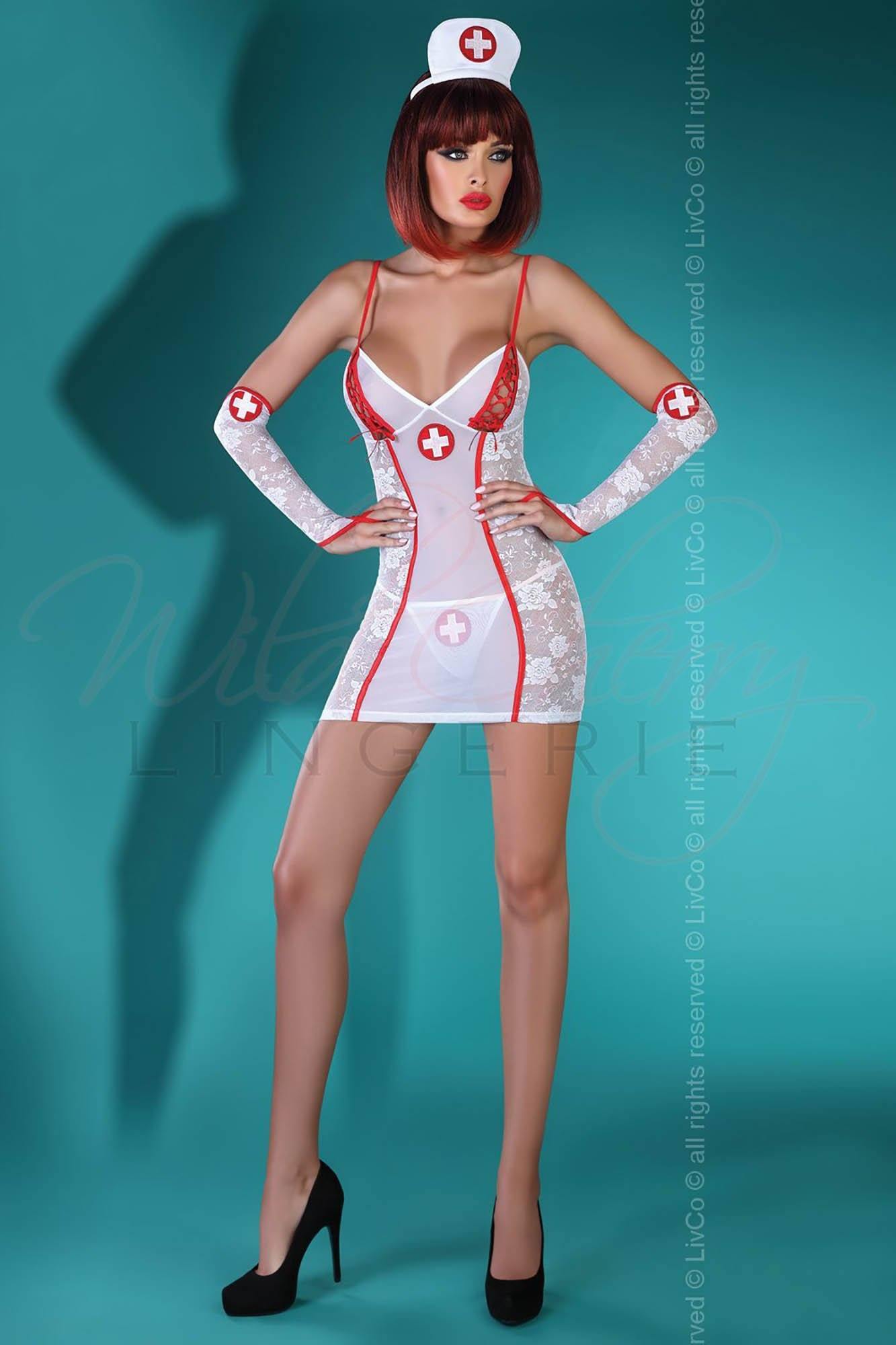 Charleen Nurse Costume Livia Lingerie, Costumes & Uniforms, Livia Lingerie - Wild Cherry Lingerie
