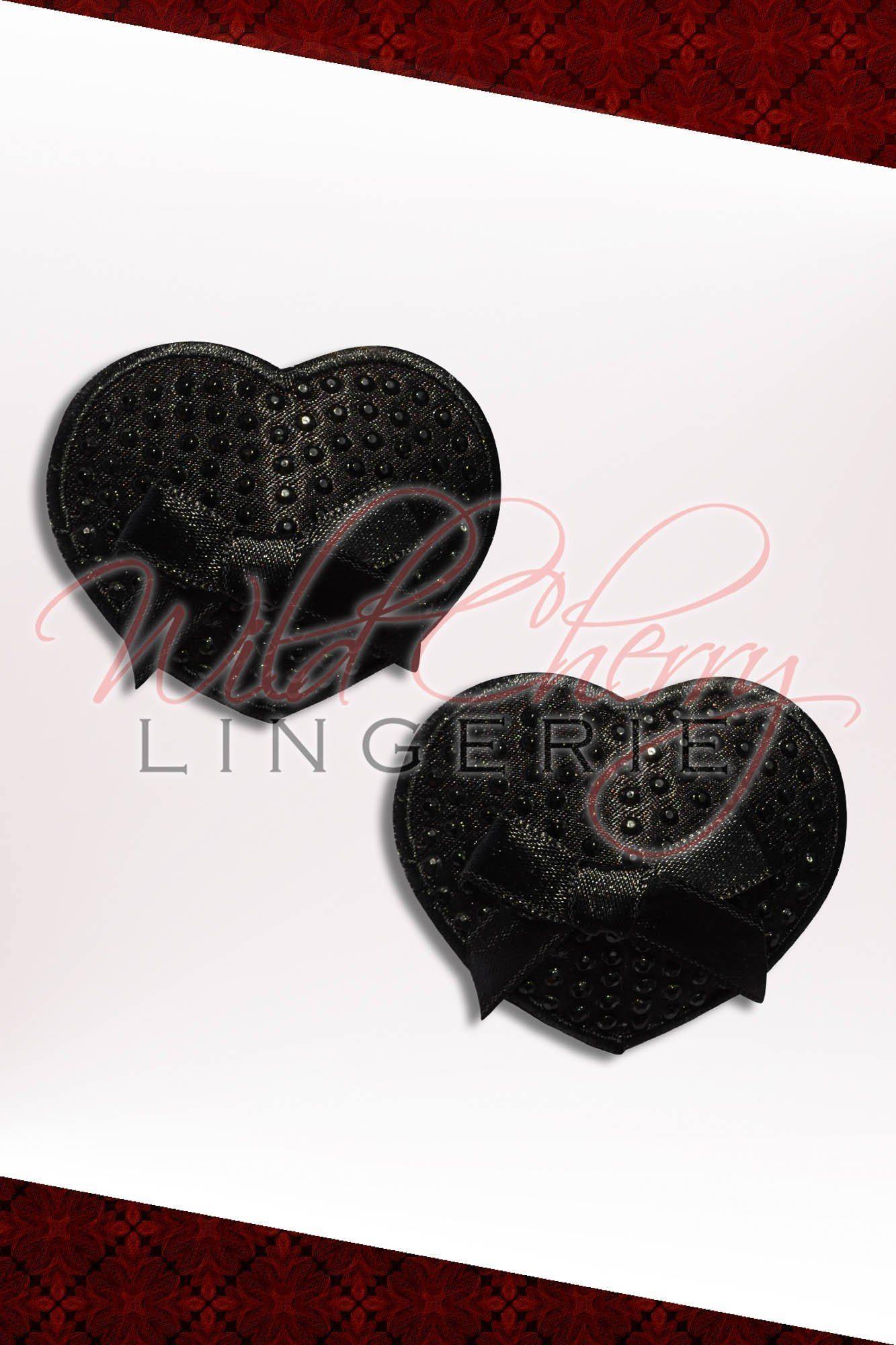Black Elegance 3D Nipple Covers, Accessories, Wild Cherry Lingerie - Wild Cherry Lingerie