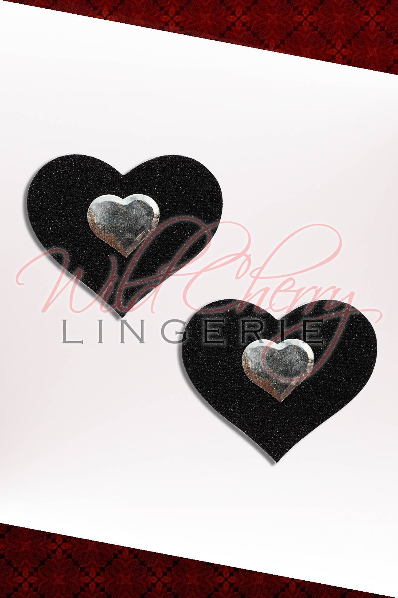 Double Heart Nipple Covers, Accessories, Wild Cherry Lingerie - Wild Cherry Lingerie