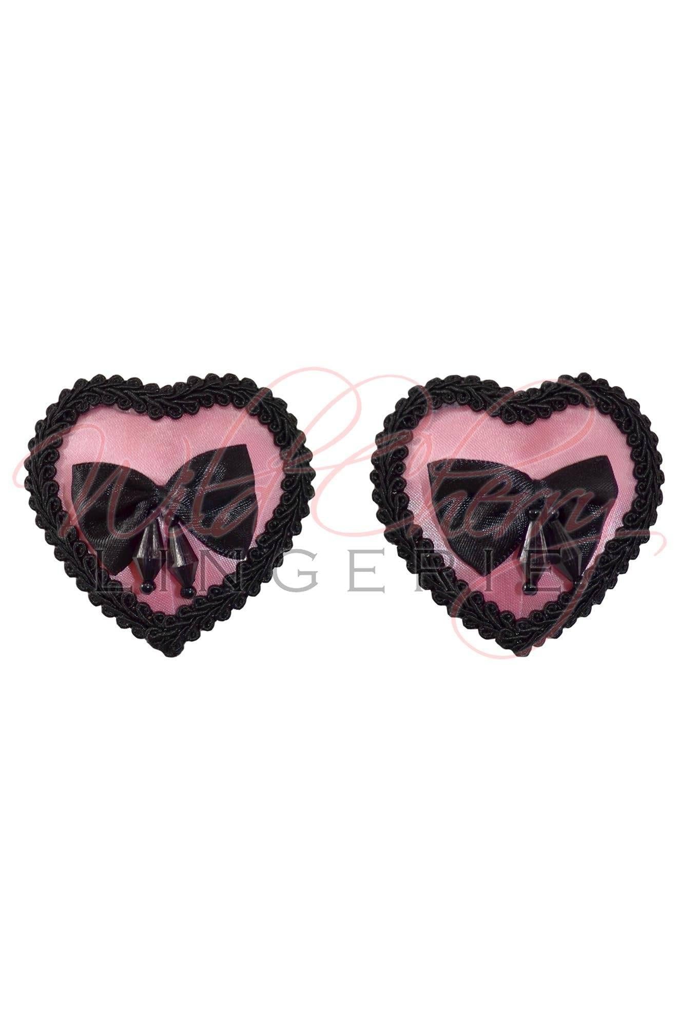 Heart and Ribbon Nipple Covers, Accessories, Wild Cherry Lingerie - Wild Cherry Lingerie