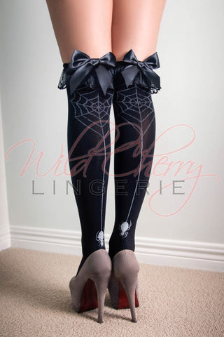 Santa Black Collection Thigh Length Stockings VIPA Lingerie