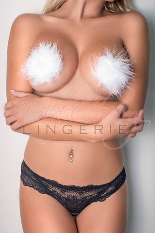 White Feather Puff Pasties